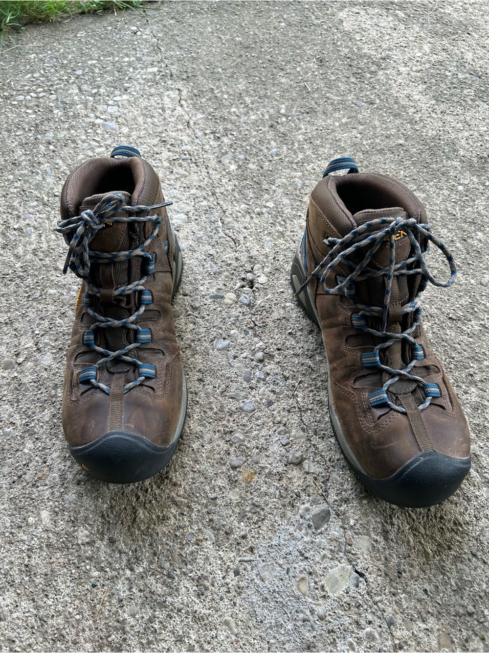 Keen Brown Men's Hiking Boots steel toe sz 12 M